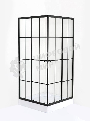 Душевой уголок квадратный BAU Stil square 100х100х195, с поддоном 12,5 см, закаленное стекло толщино