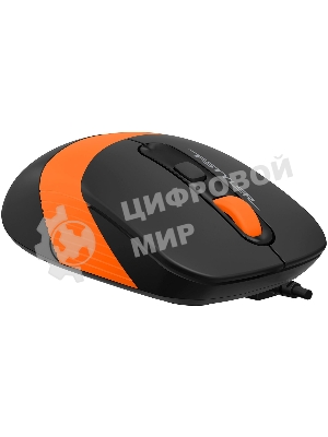 Мышь проводная A4Tech Fstyler FM10S оранжевый, 1600 dpi, USB Type-A, кнопки - 4