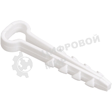 Дюбель-хомут d5х8 мм для плоского кабеля нейлон белый (уп. 100 шт) IEK UHH35-5-8-100