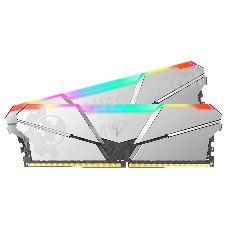 Оперативная память NETAC Shadow, DDR4, 16Gb (2x8Gb), 3200MHz, CL14, DIMM, с радиаторами, RGb, серебристый