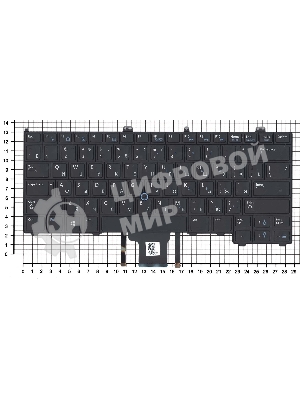 Клавиатура для ноутбука Dell Latitude E7440 E7420 черная с подсветкой и указателем