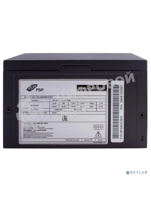 Блок питания FSP ATX-500PNR PRO 500W, ATX 2.3, 12cm fan, 80 PLUS, APFC