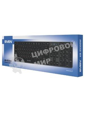Клавиатура SVEN KB-E5300W беспроводная, радиоканал, чёрный