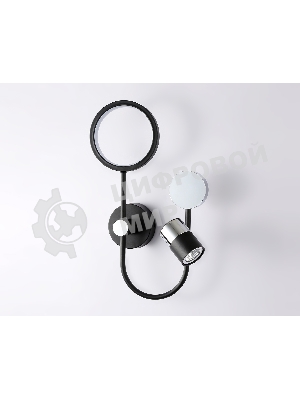 Светильник Ambrella light FL51601/3 BK/CH черный/хром 11W 4200K+GU10 424*275*100