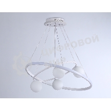 Светильник Ambrella light FL66321/1+4 WH белый 69W 3000K-6400K+G9/4 D600/400*1200 (ПДУ ИК)