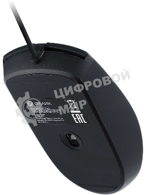 Мышь проводная Oklick 100M черный, 1600 dpi, USB, кнопки - 4
