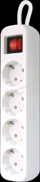Удлинитель Defender S450 белый 5.0 м, 4 розетки 