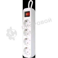 Удлинитель Defender S450 белый 5.0 м, 4 розетки 