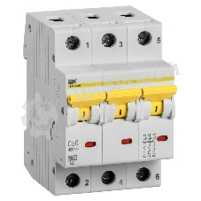 Выключатель автоматический трехполюсный ВА47-60M 3Р 50А 6кА С MVA31-3-050-C IEK