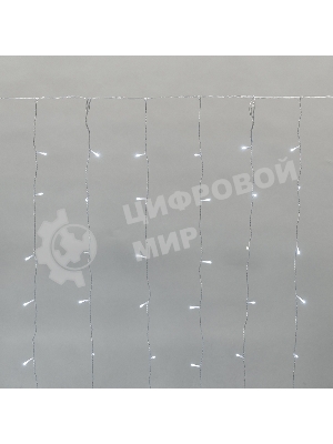 Гирлянда Neon-night Дождь светодиодный 2х3м, эффект мерцания, прозрачный провод, IP44, 230В, диоды белые, 300 LED