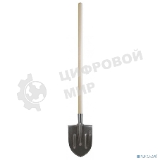 Лопата штыковая FIT РОС, рельсовая сталь, с деревянным черенком 210x385x1440 мм 77193