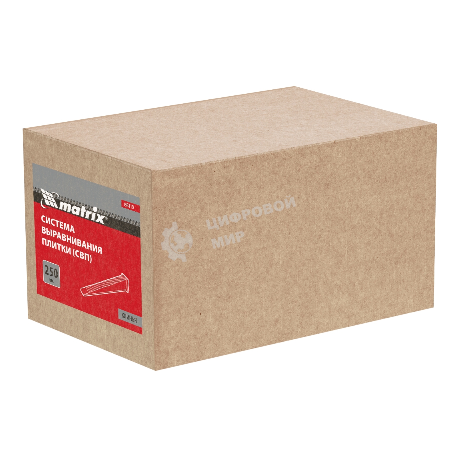 Клин для системы выравнивания плитки Matrix СВП Ворота, 250 шт. в коробе