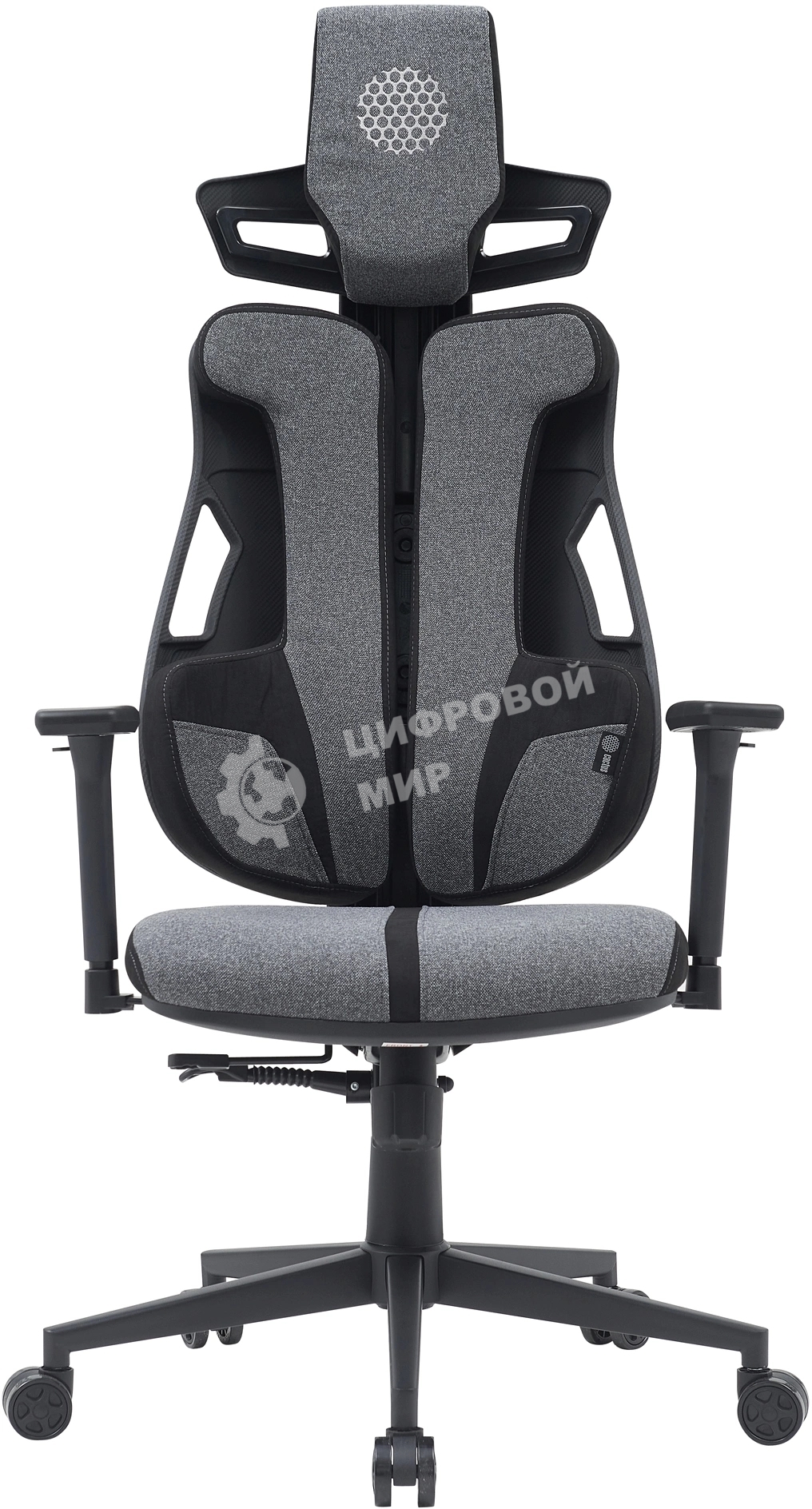 Кресло компьютерное Cactus CS-CHR-DUO-GYBK серый/черный