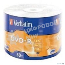 Диск DVD-R Verbatim 4.7Gb 16x Data Life (50шт) (43791)