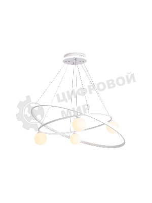 Светильник Ambrella light FL66326/1+4 WH белый 92W 3000K-6400K+G9/4 D800/600*1200 (ПДУ ИК)