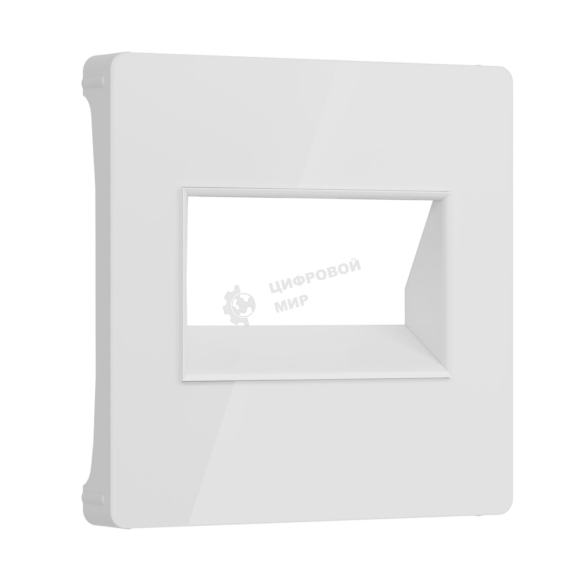 Накладка для двойной розетки Еthernet RJ-45 (белый акрил)