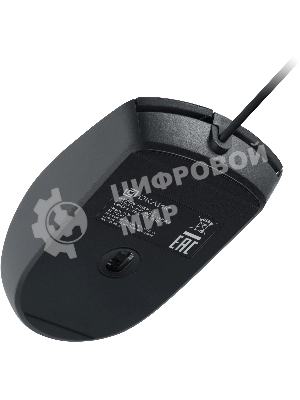 Мышь проводная Oklick 100M черный, 1600 dpi, USB, кнопки - 4