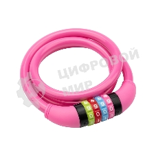 Тросовый кодовый замок взломостойкий для велосипедов и колясок Четыре сезона 100 см розовый 79-0204