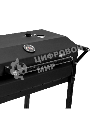 Мангал Palisad Camping на колесах с крышкой-барбекю, 662х390х920, сталь 2 мм, термометр, кочерга