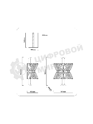 Настенный светильник Ambrella light LH41029/2 BS/CL латунь/прозрачный E14*2 max 40W 310*180*460