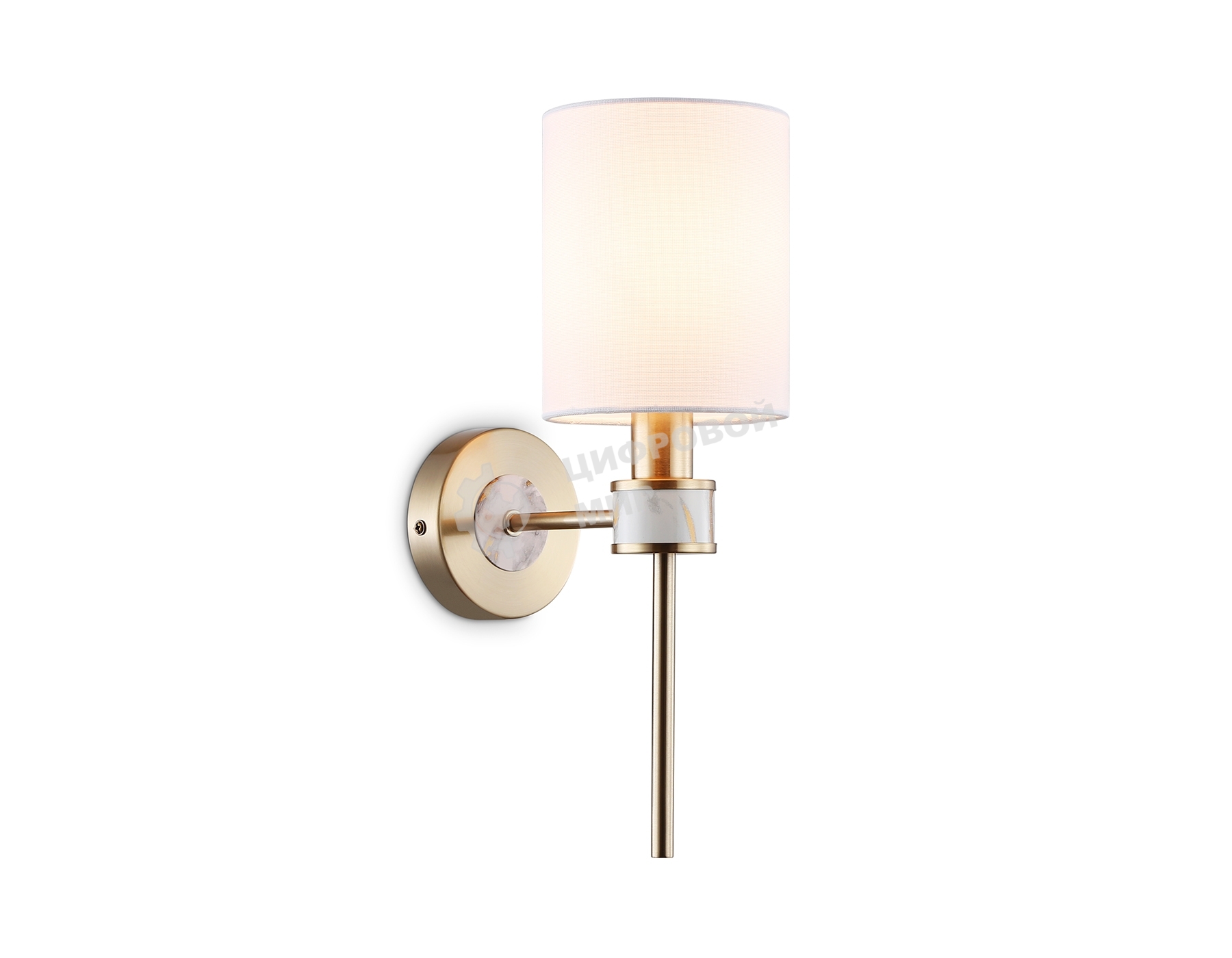 Настенный светильник Ambrella light LH72375 DBS/WH темная латунь/белый E14 max 40W 190*120*370