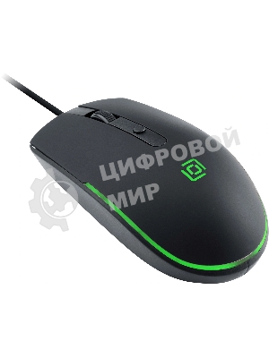 Мышь проводная Oklick 100M черный, 1600 dpi, USB, кнопки - 4