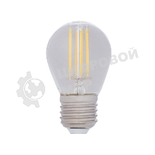 Лампа светодиодная филаментная Rexant Шарик GL45 7.5 Вт 600 Лм 4000K E27 прозрачная колба