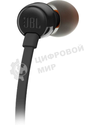 Проводные наушники JBL Tune 110 черный, внутриканальные, Jack 3.5 мм