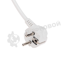 Сетевой фильтр 5 гнезд, 3м, 3х1,5мм², с автовыкл, 2 USB, белый Kranz