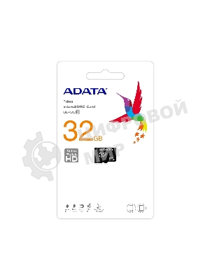 Флеш карта microSD 32Gb ADATA microSDHC Class 10 UHS-I A1 100/20 MB/s (SD адаптер)
