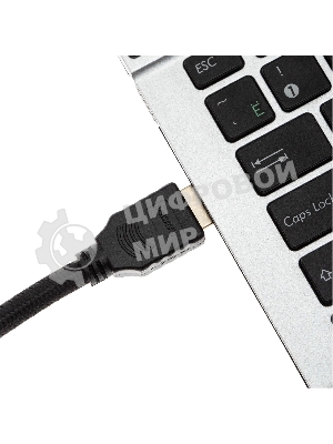 Кабель аудио-видео Cactus CS-HDMI.2-1.8 HDMI (m)/HDMI (m) 1.8м. позолоченные контакты черный