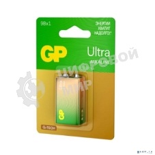 Алкалиновая батарейка GP Ultra Alkaline G-Tech 9V Крона - 1 шт. на блистере