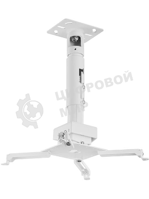 Универсальный потолочный комплект Wize Pro PRG11A-W состоящий из крепления с микрорегулировкой+штанги 15-28см +площадки к потолку для проектора, макс.расст.между креп.отверстиями 537 мм,наклон +/-15°,поворот +/- 8°,вращение 360°,до 32 кг,бел.