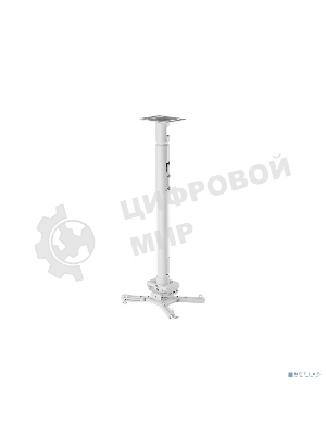 Универсальный потолочный комплект Wize Pro PR24A-W состоящий из крепления+штанги 46-61 см +площадки к потолку для проектора, макс. расстояние между крепежными отверстиями 430 мм, наклон +/- 25°, поворот +/- 6°, вращение 360°, до 23 кг, белый. PR24A-W