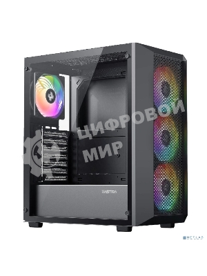 Компьютерный корпус XASTRA A406 4ARGB Black ATX/Mesh/tempered glass/4x120мм ARGB PWM fans/A406-4FC12A