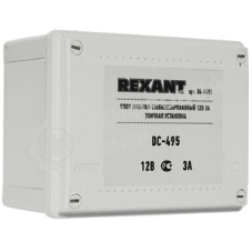 Блок питания стабилизированный Rexant 12В, 3А, уличная установка DC-495
