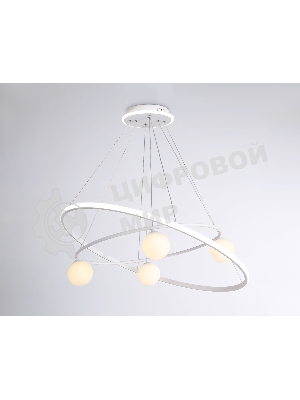 Светильник Ambrella light FL66326/1+4 WH белый 92W 3000K-6400K+G9/4 D800/600*1200 (ПДУ ИК)