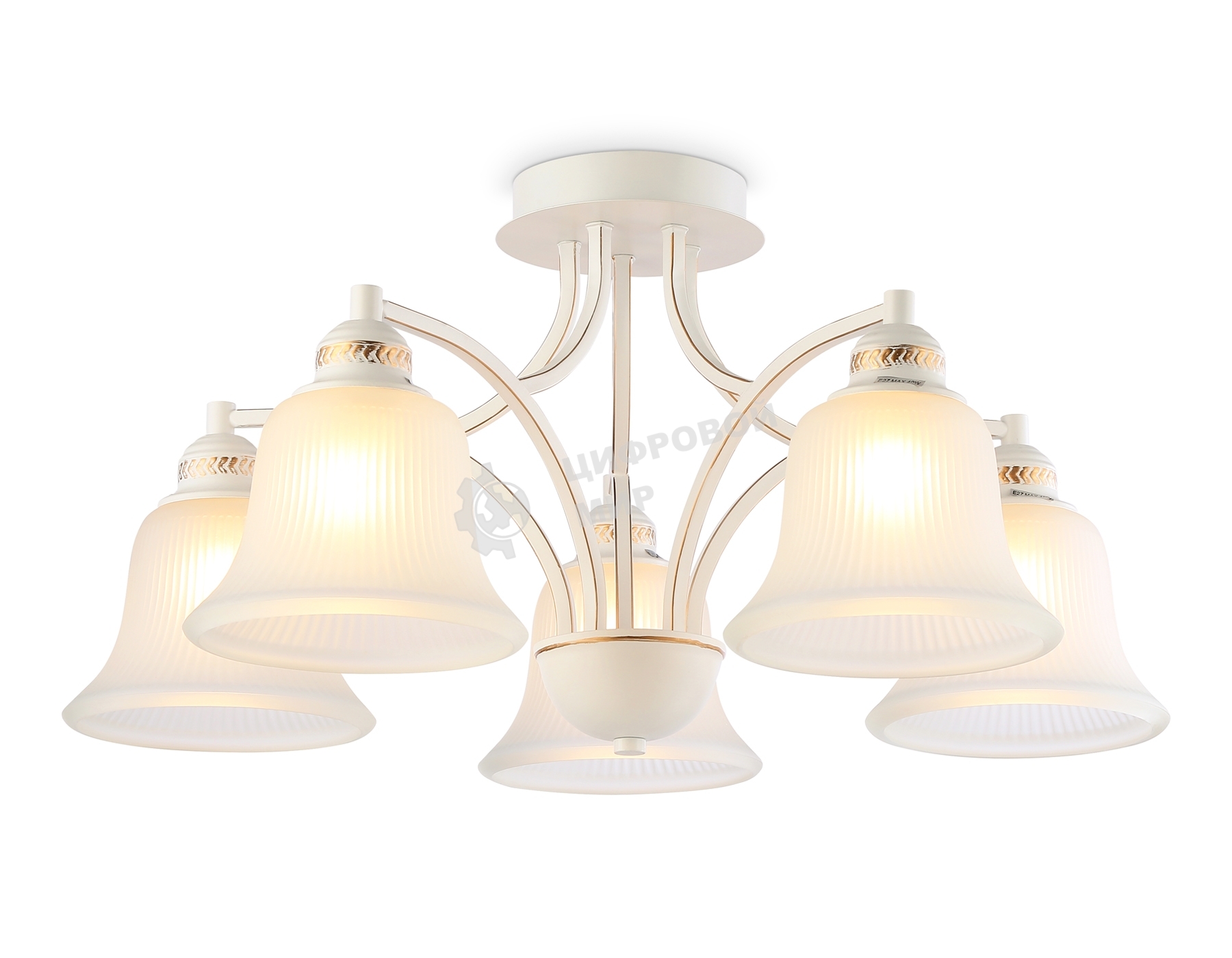 Светильник Ambrella light TR3050/5 WH/GD/FR белый/золото/белый матовый E27/5 max 40W D630*320