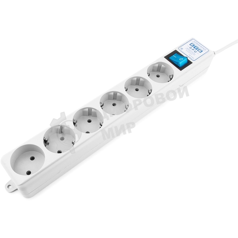 Фильтр-удлинитель Power Cube PRO, 1,9 м, LC контур, 16А/3,5кВт Surge protector Power Cube Pro 1,9 m, LC circuit, 6 outlets (белый) 16A/3,5kVt