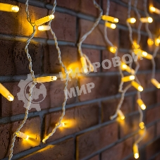 Гирлянда Neon-night Айсикл (бахрома) светодиодный, 1,8 х 0,5 м, белый провод, 230 В, диоды теплый белый, 48 LED