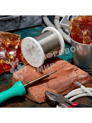 Припой Rexant ПОСу 95-5, 500г, Ø2мм, (олово 95%, сурьма 5%), бессвинцовый, ГОСТ 21931-76, катушка