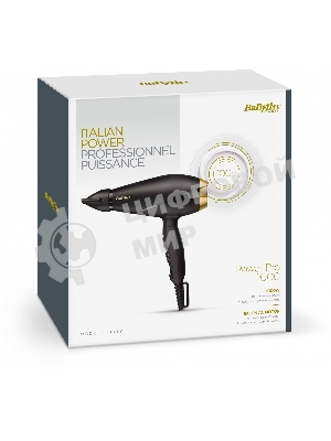 Фен BaByliss Power Pro 2000 6704E черный, 2000 Вт, ионизация