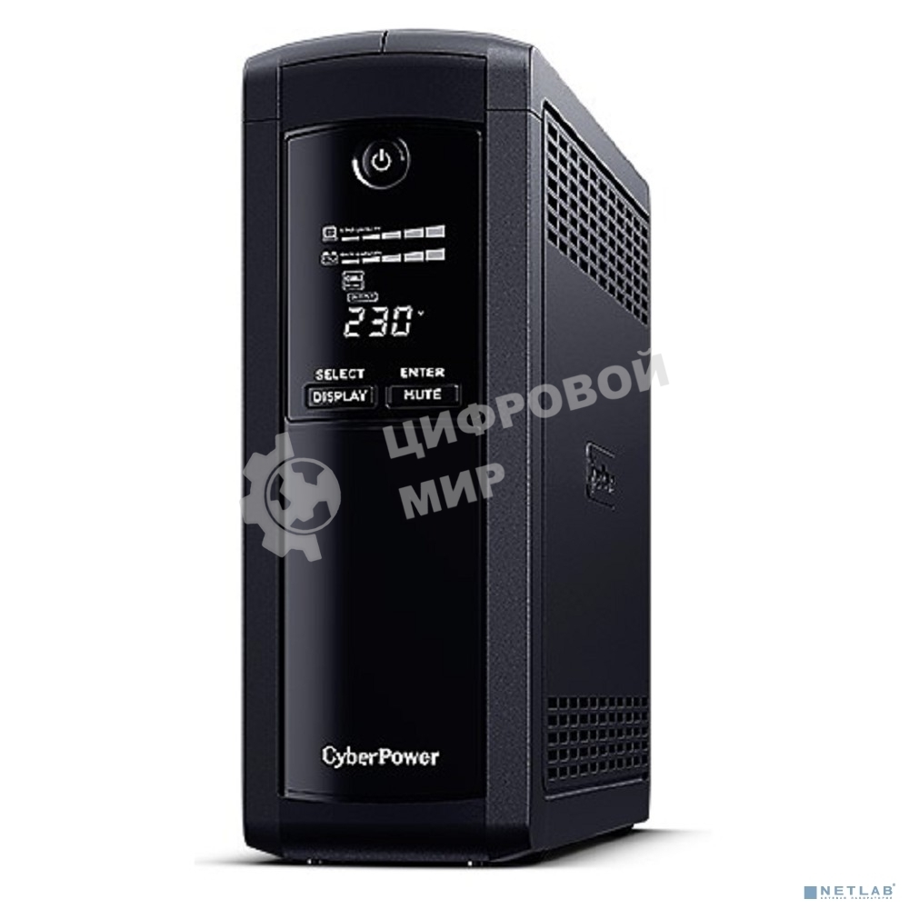 Источник бесперебойного питания UPS CyberPower VP1200EILCD Line-Interactive 1200VA/720W USB/RS-232/RJ11/45 (4 + 4 IEC С13)