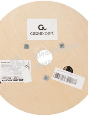 Кабель Cablexpert UPC-5051E-4-CU-OUTR, UTP outdoor 4x2x0.51 на тросу, медный, кат.5e, однож., 305м, coil, черный