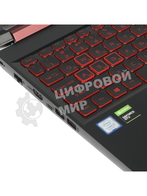 Клавиатура для ноутбука Acer Nitro 5 AN515-54 черная с красной подсветкой (красная подложка)