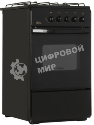 Плита газовая Flama RG 24019 B коричневый, конфорок 4 шт, духовка 50 л, 50 см x 85 см x 60 см