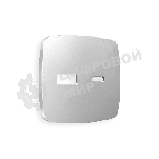Лицевая панель OMEGA (Серебро глянец) для розетки 2USB тип A+C QUANT OP4110