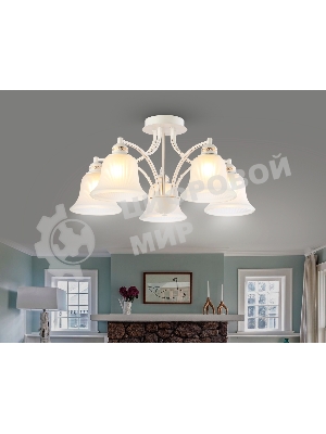 Светильник Ambrella light TR3050/5 WH/GD/FR белый/золото/белый матовый E27/5 max 40W D630*320