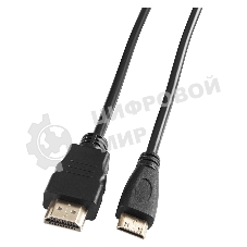 Кабель аудио-видео Buro mini-HDMI (m)/HDMI (m) 1.5м. черный