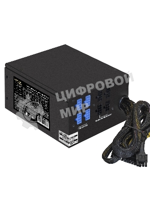 Блок питания серверный 1000W ExeGate ServerPRO-1000RADS (ATX, for 3U+ cases, APFC, КПД 82% (80 PLUS), 14cm fan, 24pin, 2(4+4)pin, PCIe, 5xSATA, 4xIDE, Cable Management, black)
